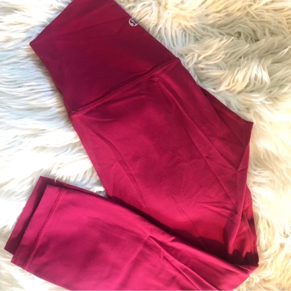 Magenta Lululemon Leggings - Picture 2 of 4